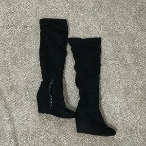 Super cute pair of wedge boots for sale